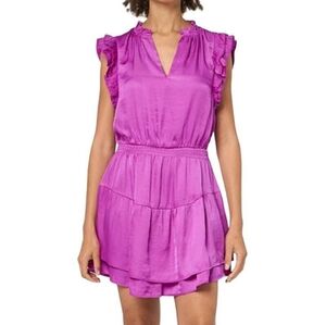 Steve Madden Woman's Prairie Dreams Mini Dress in Magenta Purple. Sz: M